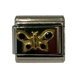 Italian Charm Bracelet Blue Butterfly Charm Silver